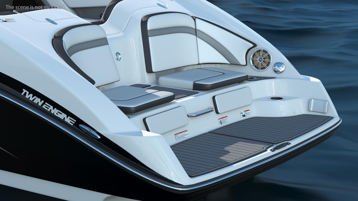 Luxury Sport Boat Generic With Driver 3D