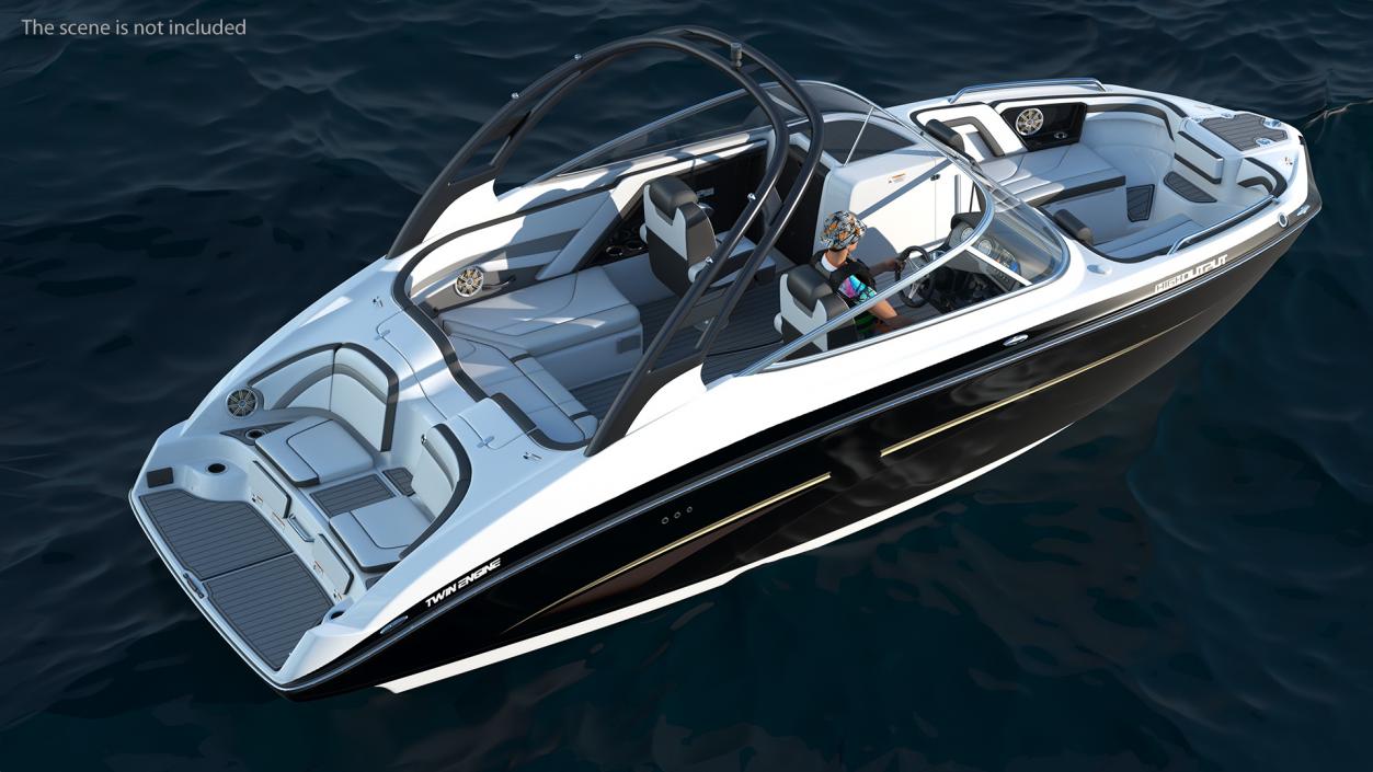 Luxury Sport Boat Generic With Driver 3D