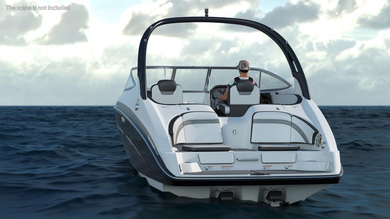 Luxury Sport Boat Generic With Driver 3D