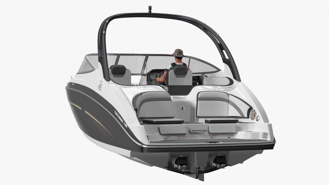 Luxury Sport Boat Generic With Driver 3D