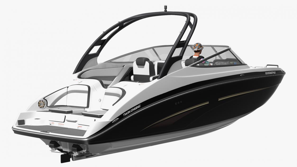 Luxury Sport Boat Generic With Driver 3D