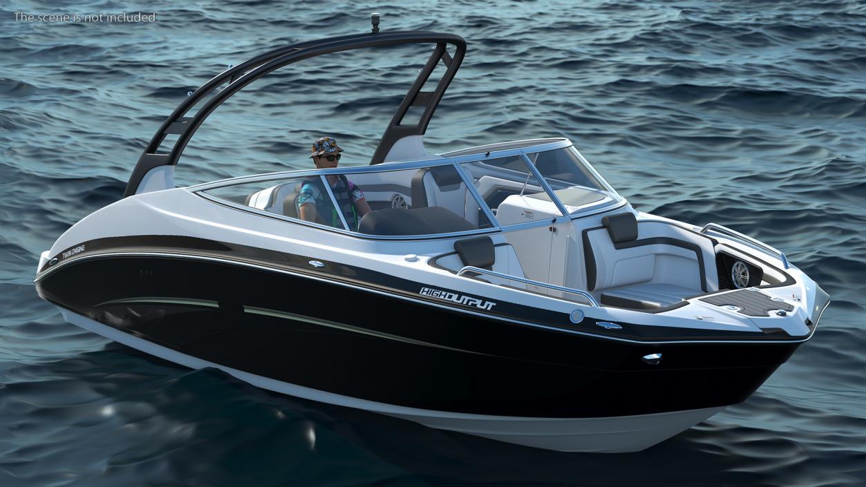 Luxury Sport Boat Generic With Driver 3D