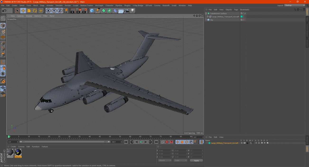 3D Large Military Transport Aircraft model