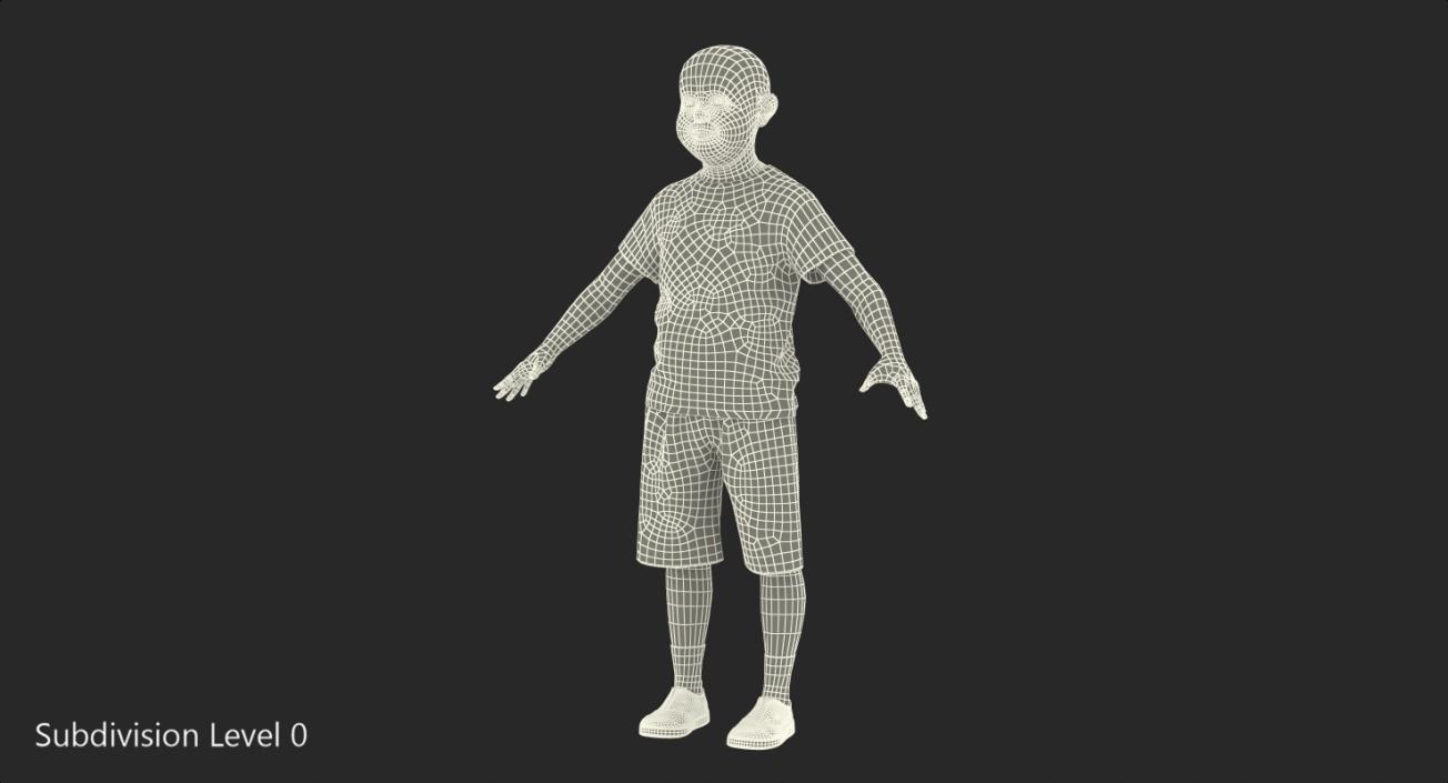 3D model Realistic Modern Teenage Boy Rigged