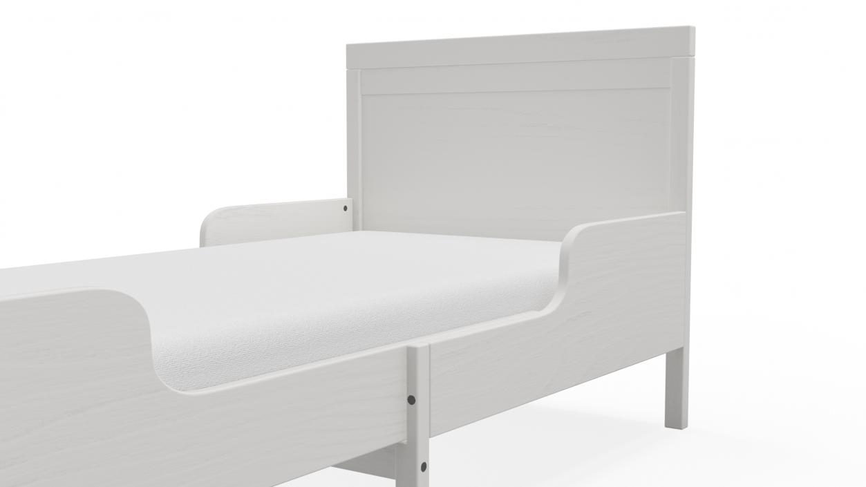 3D model Bed for Children Room IKEA SUNDVIK White