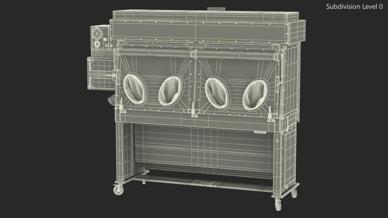 3D Germfree Stainless Steel Compounding Aseptic Isolator model