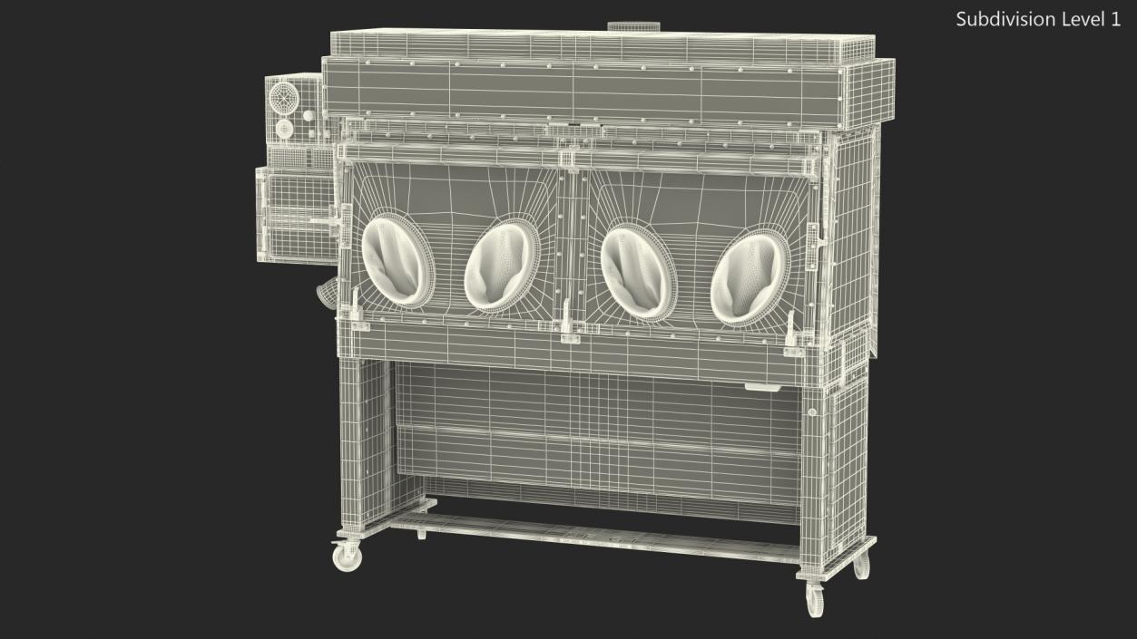 3D Germfree Stainless Steel Compounding Aseptic Isolator model