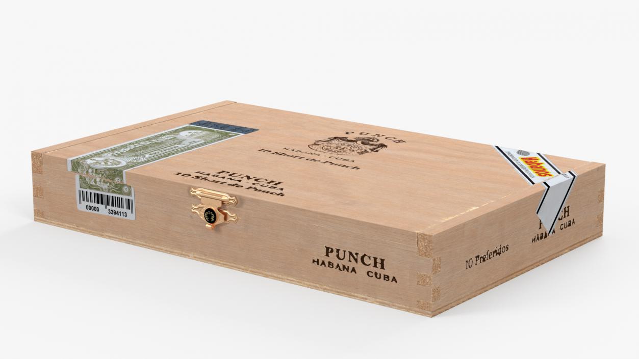 3D Box of Cuban Cigars Punch Short 2 model