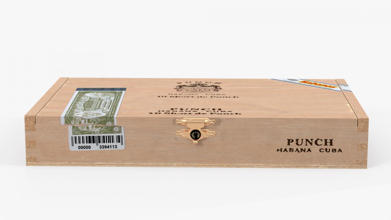 3D Box of Cuban Cigars Punch Short 2 model