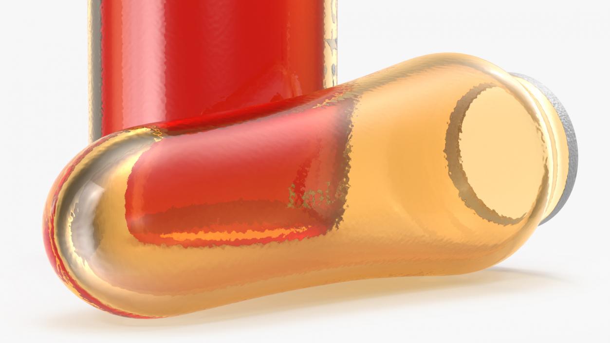 3D model Vitamin B1 1ml Amber Ampoule Opened