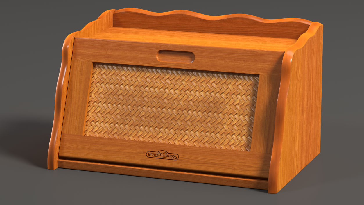 3D Oak Bread Box Mountain Woods model