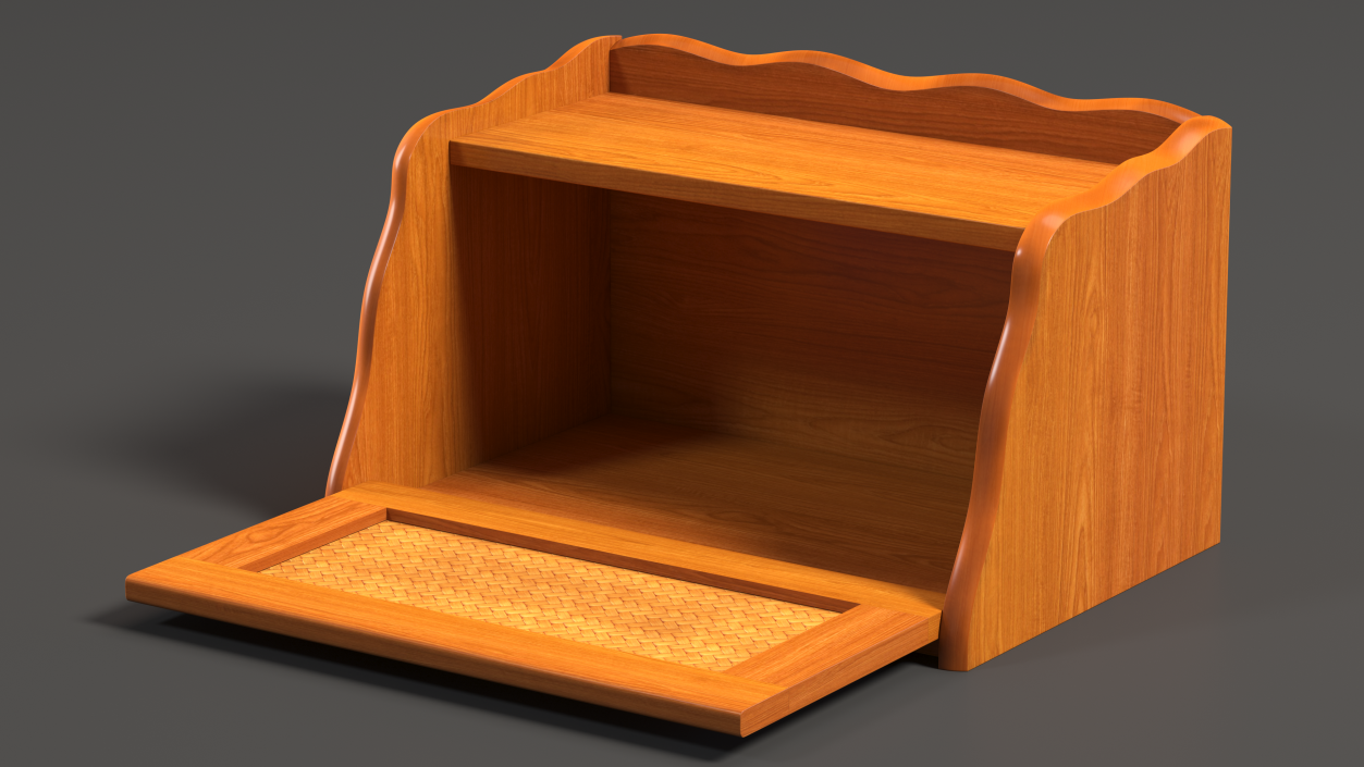 3D Oak Bread Box Mountain Woods model