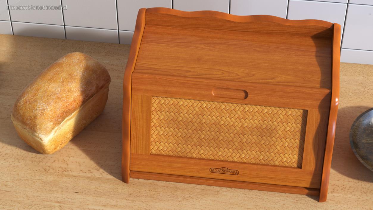 3D Oak Bread Box Mountain Woods model