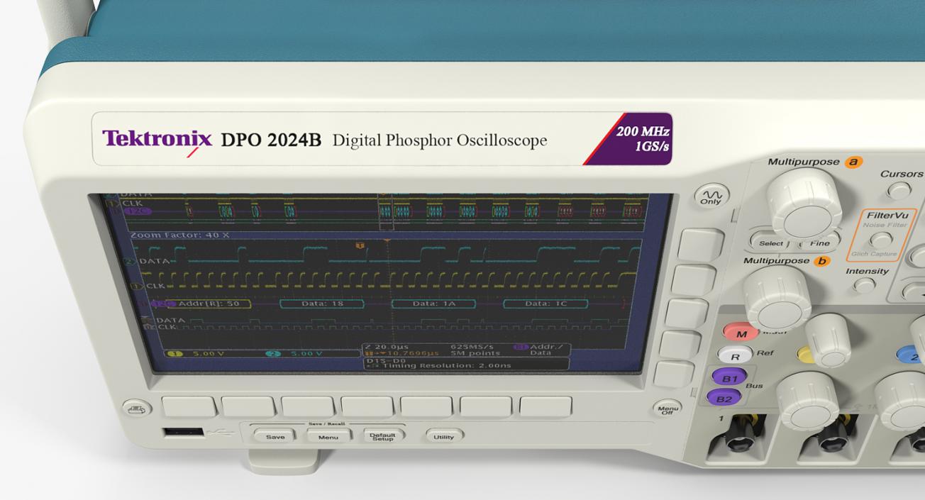 3D Tektronix Oscilloscope DPO2000B