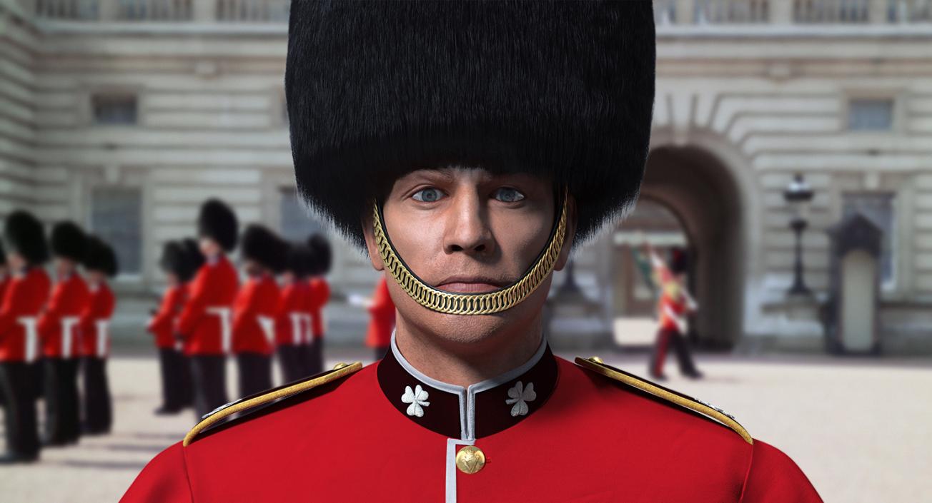 3D model British Royal Rigged Soldiers Collection