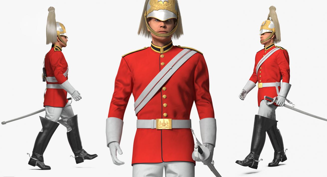 3D model British Royal Rigged Soldiers Collection