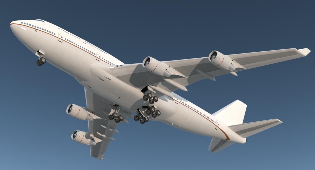 3D Boeing 747-400ER Generic Rigged