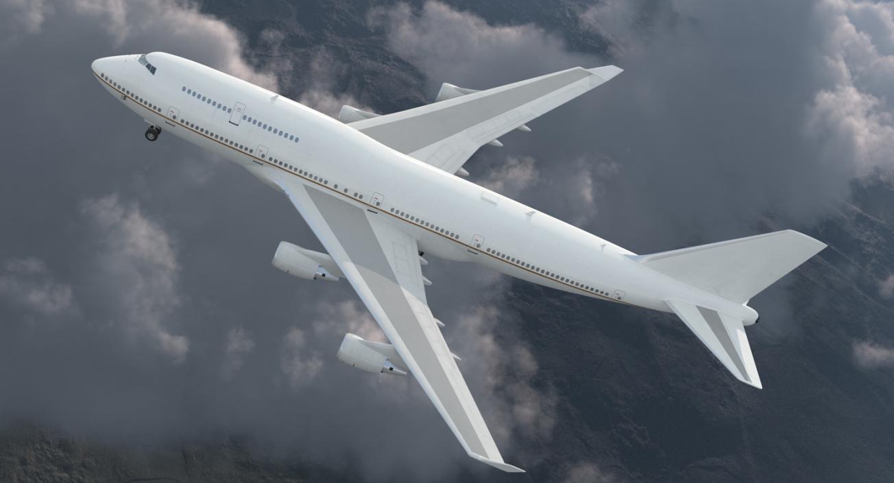 3D Boeing 747-400ER Generic Rigged