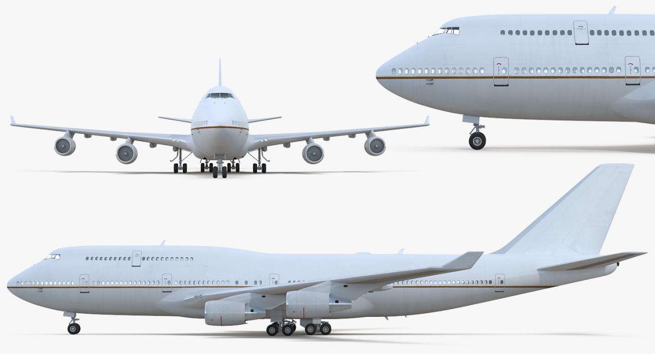 3D Boeing 747-400ER Generic Rigged