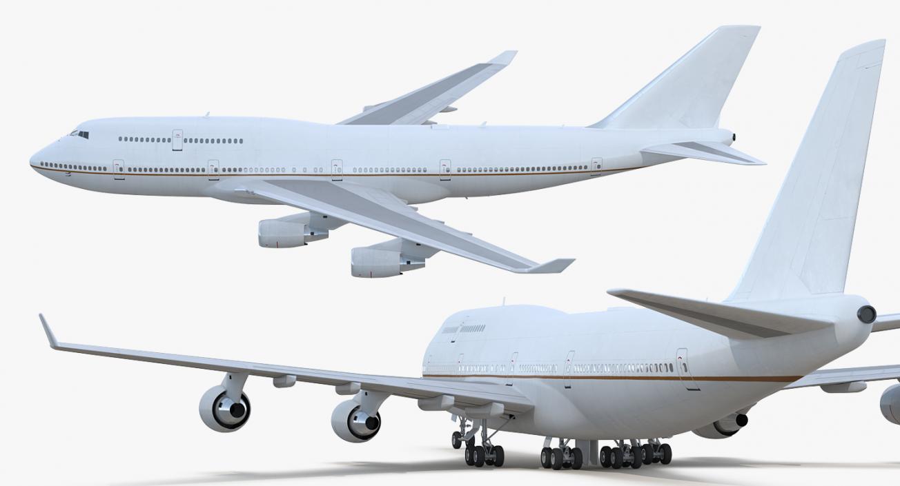 3D Boeing 747-400ER Generic Rigged