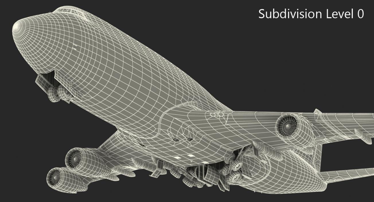 3D Boeing 747-400ER Generic Rigged