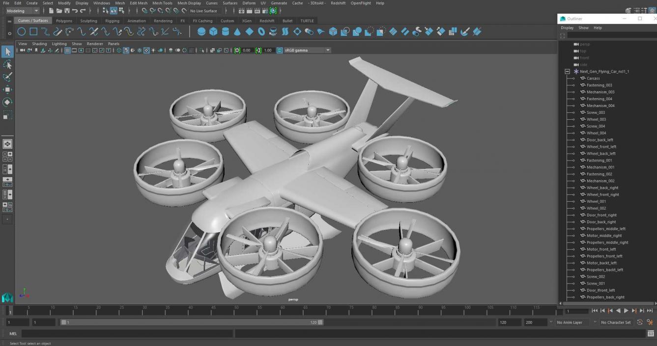 Next Gen Flying Car 3D model