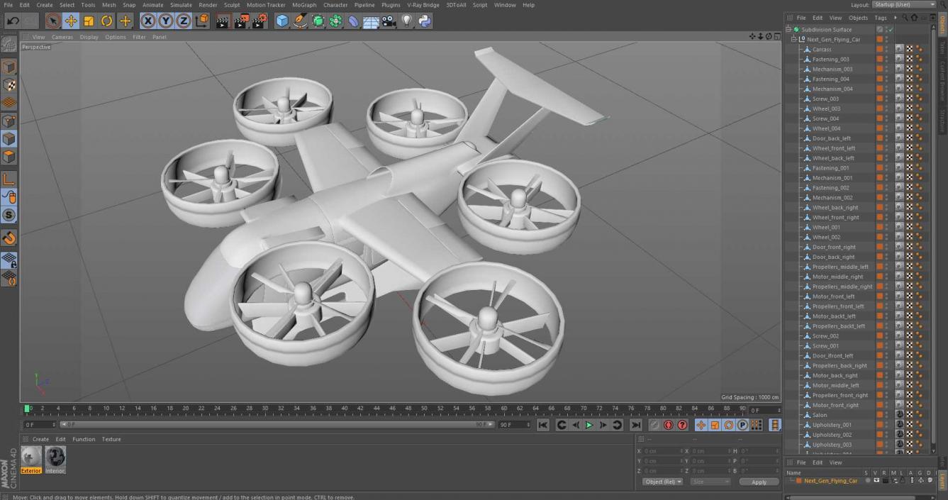 Next Gen Flying Car 3D model