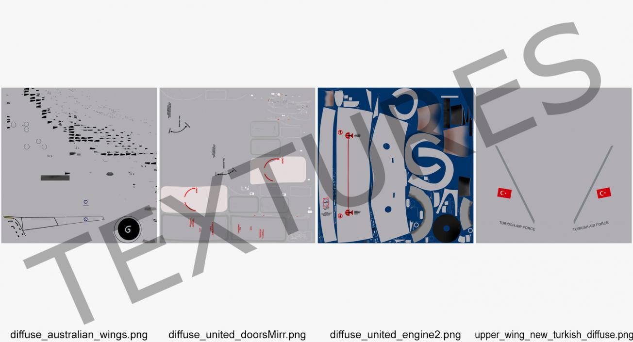 Boeing 737-7ES Peace Eagle Aircraft Rigged 3D