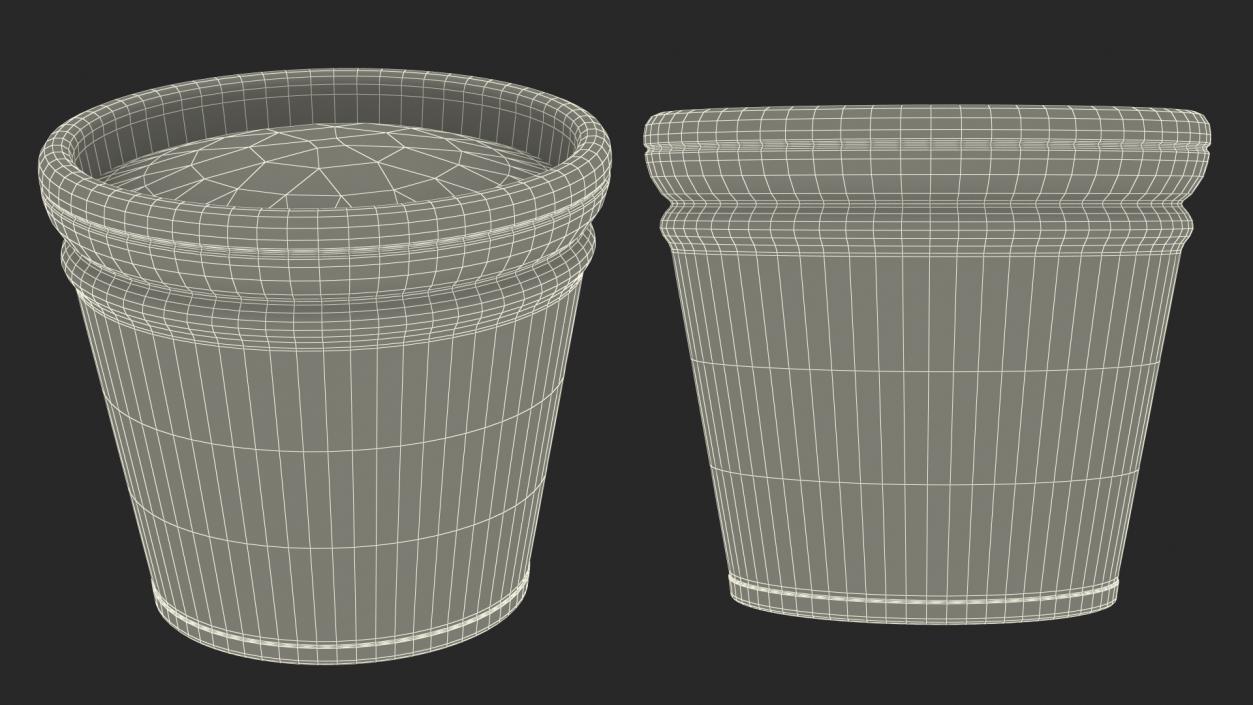 3D Medium Terracotta Flower Pot model