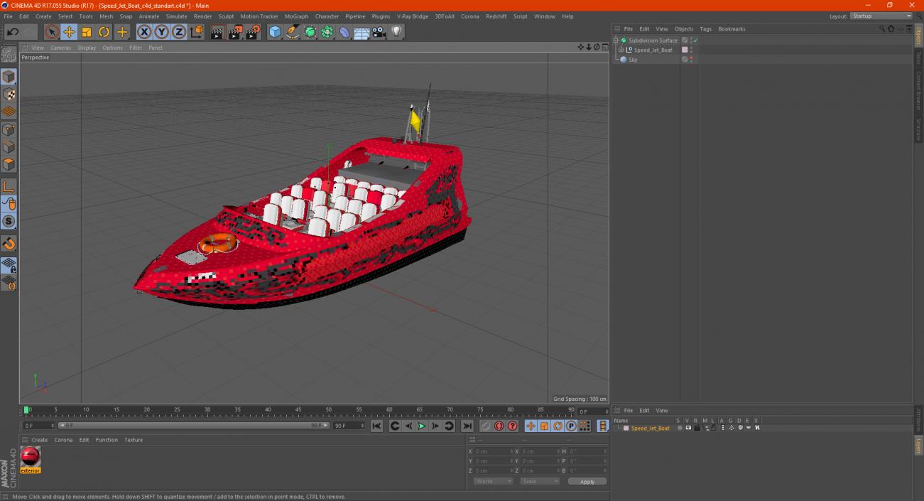 Speed Jet Boat 3D model