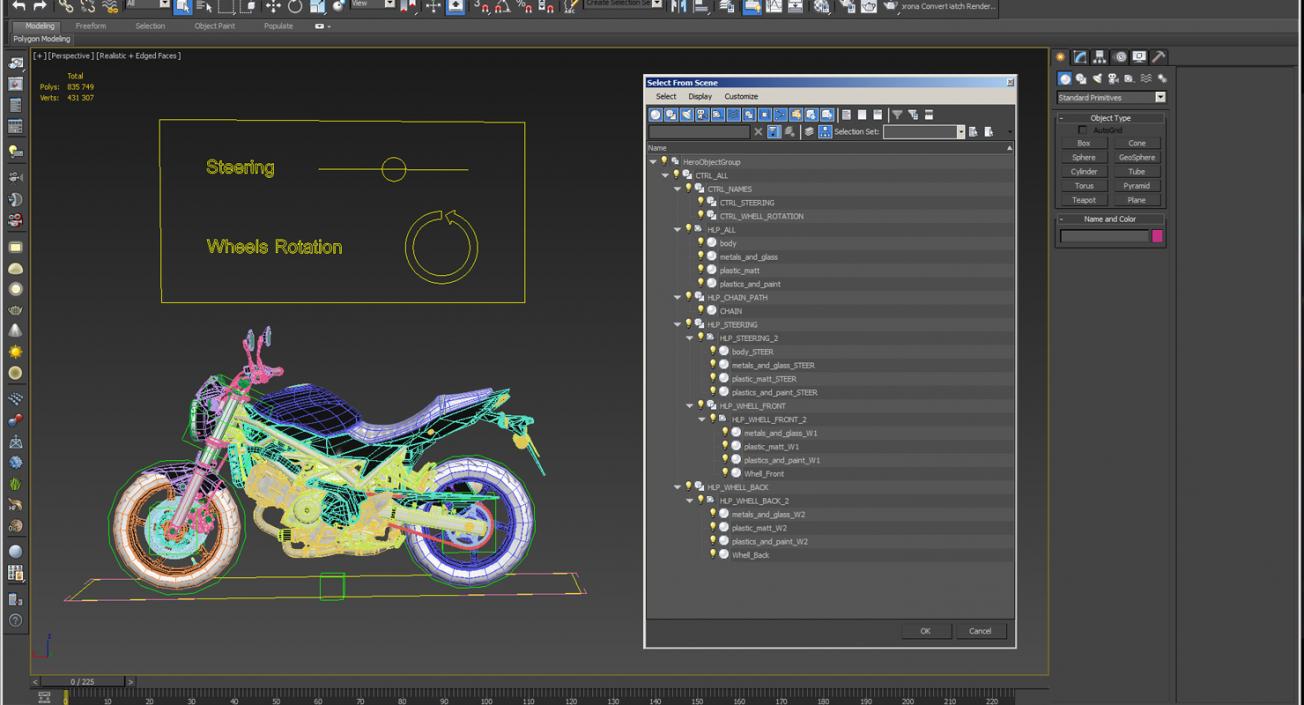 3D model Sport Bike Generic Rigged