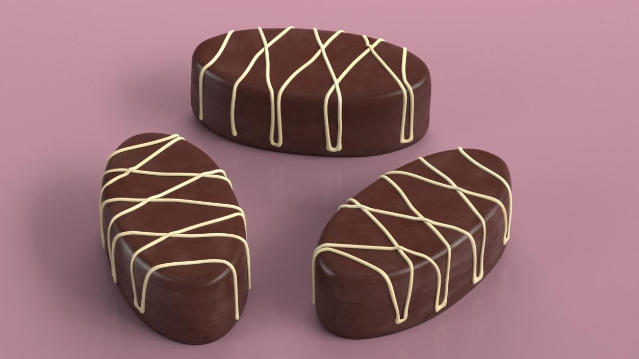 3D Chocolate Covered Candy model