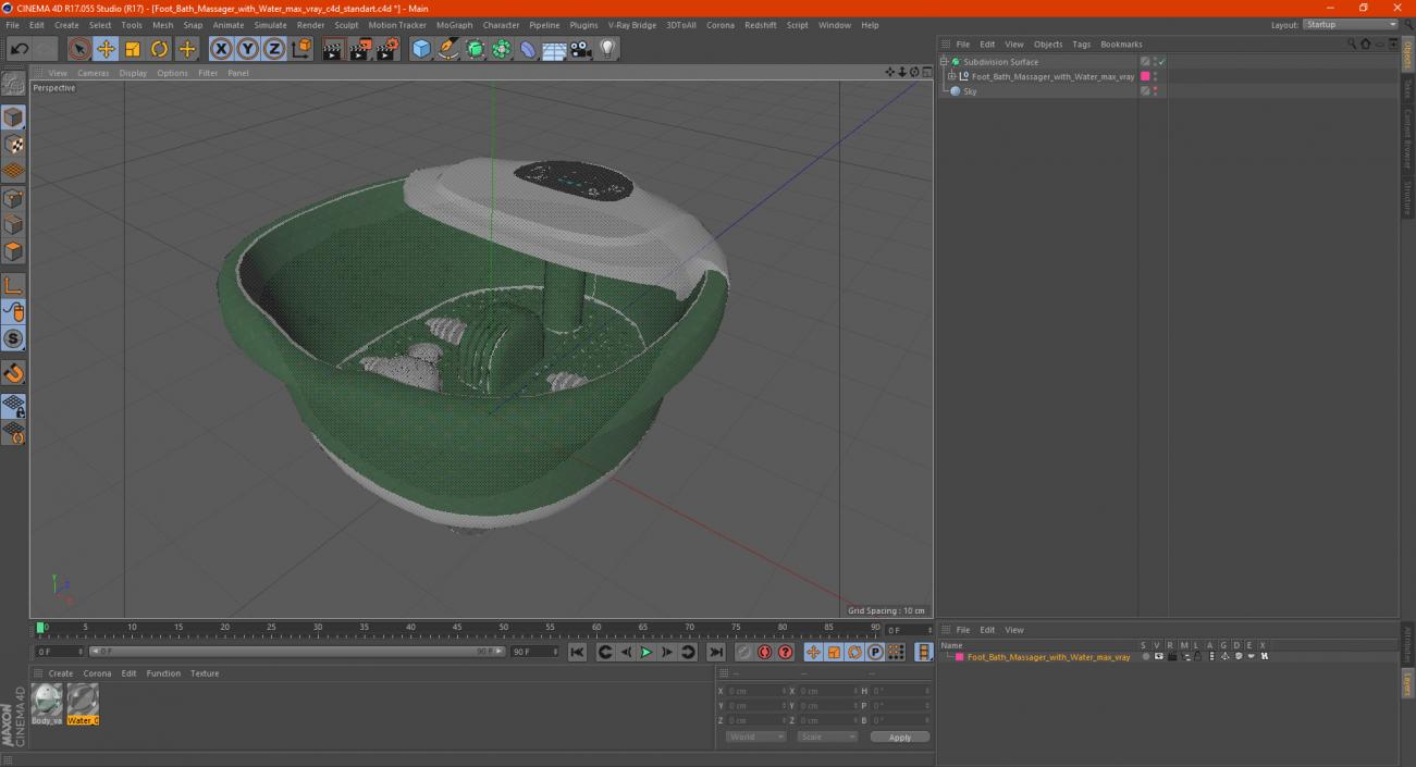 Foot Bath Massager with Water 3D model