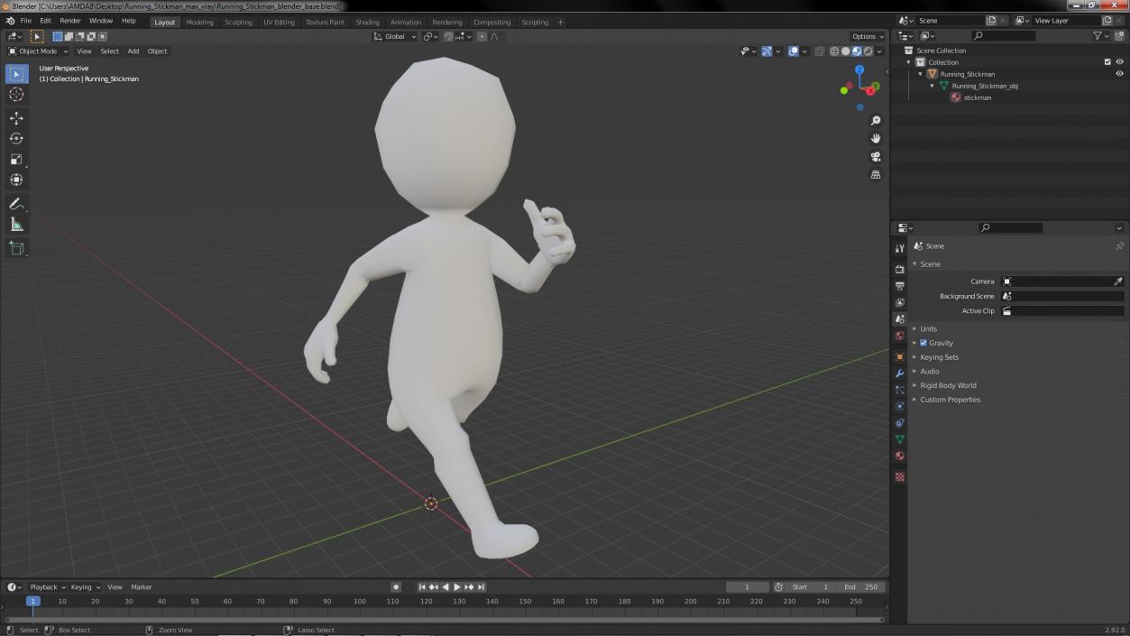 3D Running Stickman