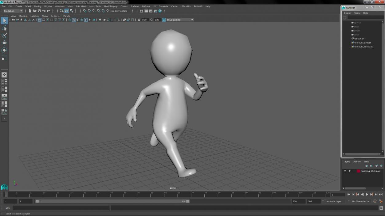 3D Running Stickman