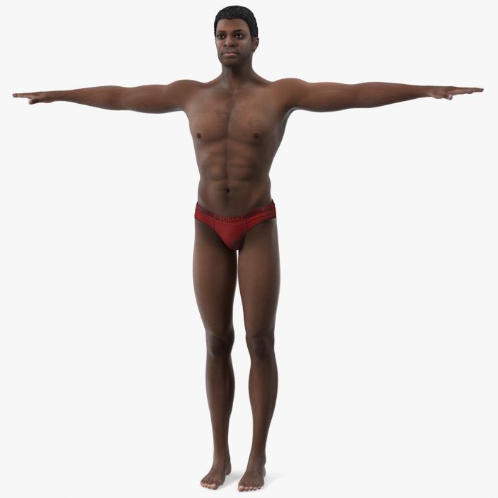 African American Man T Pose 3D