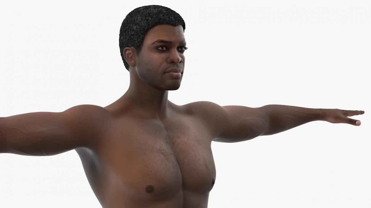 African American Man T Pose 3D