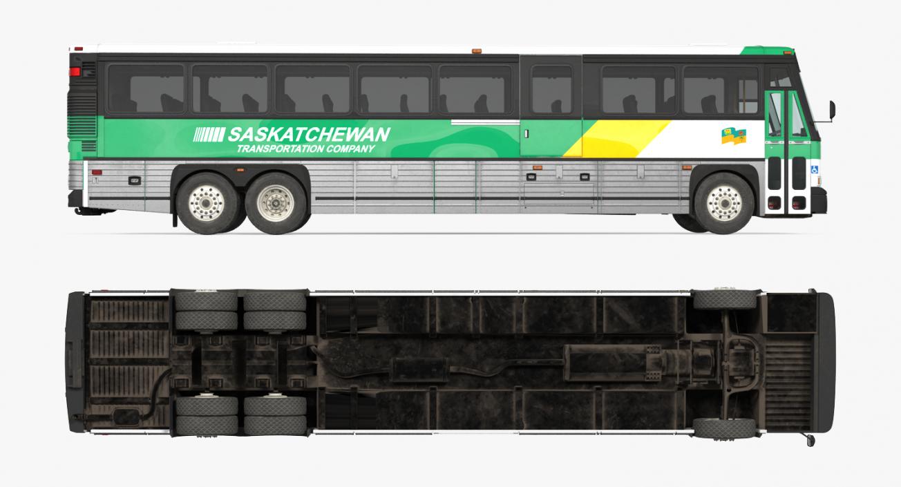 3D Intercity Bus MCI 102DL3 Rigged