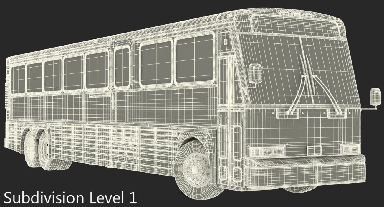 3D Intercity Bus MCI 102DL3 Rigged