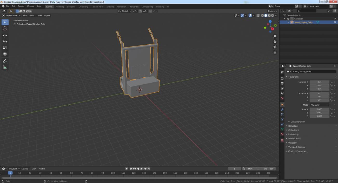 Speed Display Dolly 3D model