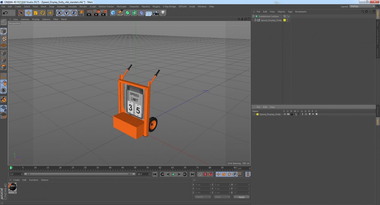 Speed Display Dolly 3D model