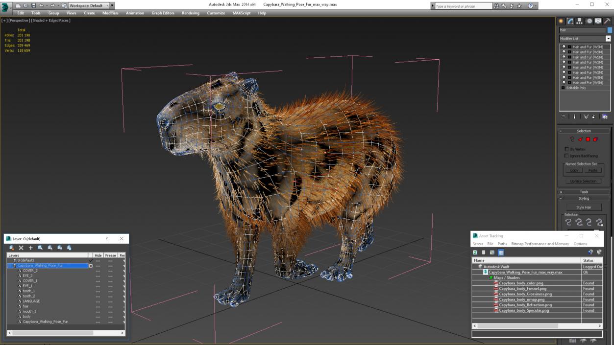 3D model Capybara Eating Pose