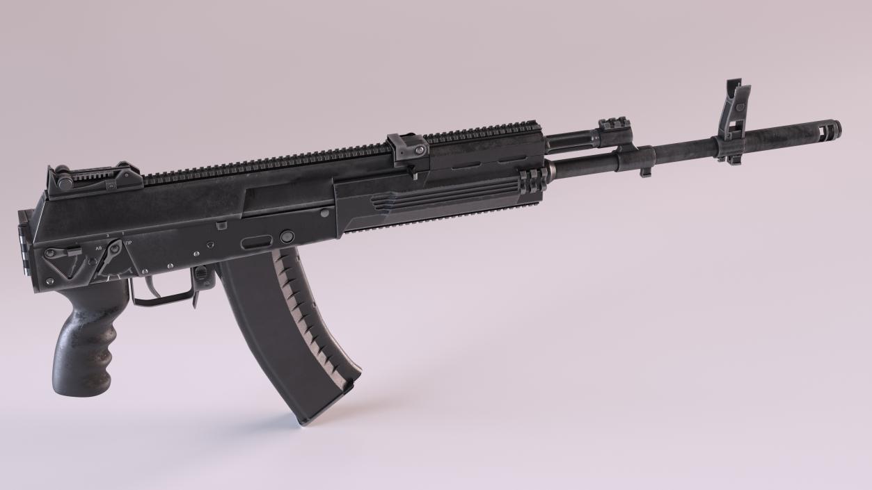 3D model AK-12 2011 Variant with Folded Stock Old