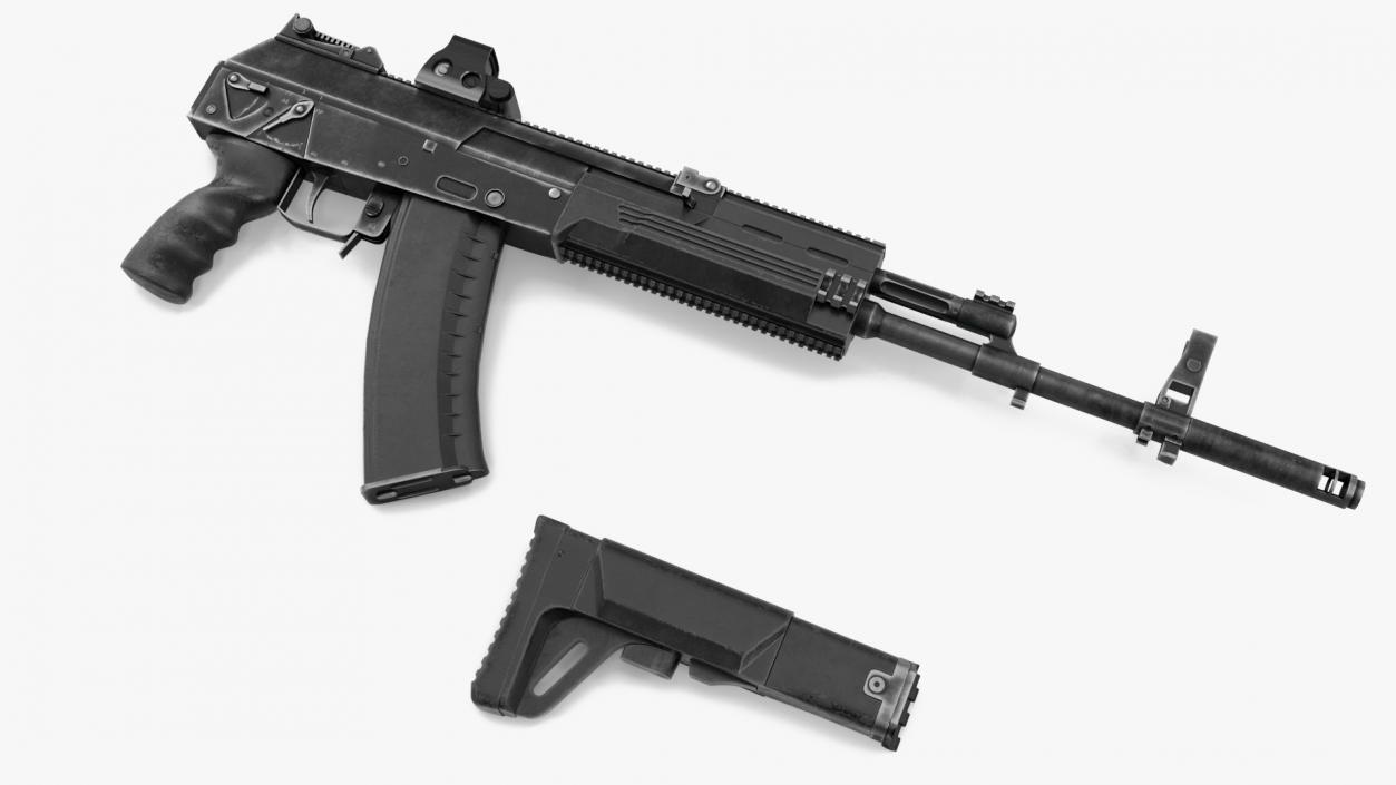 3D model AK-12 2011 Variant with Folded Stock Old