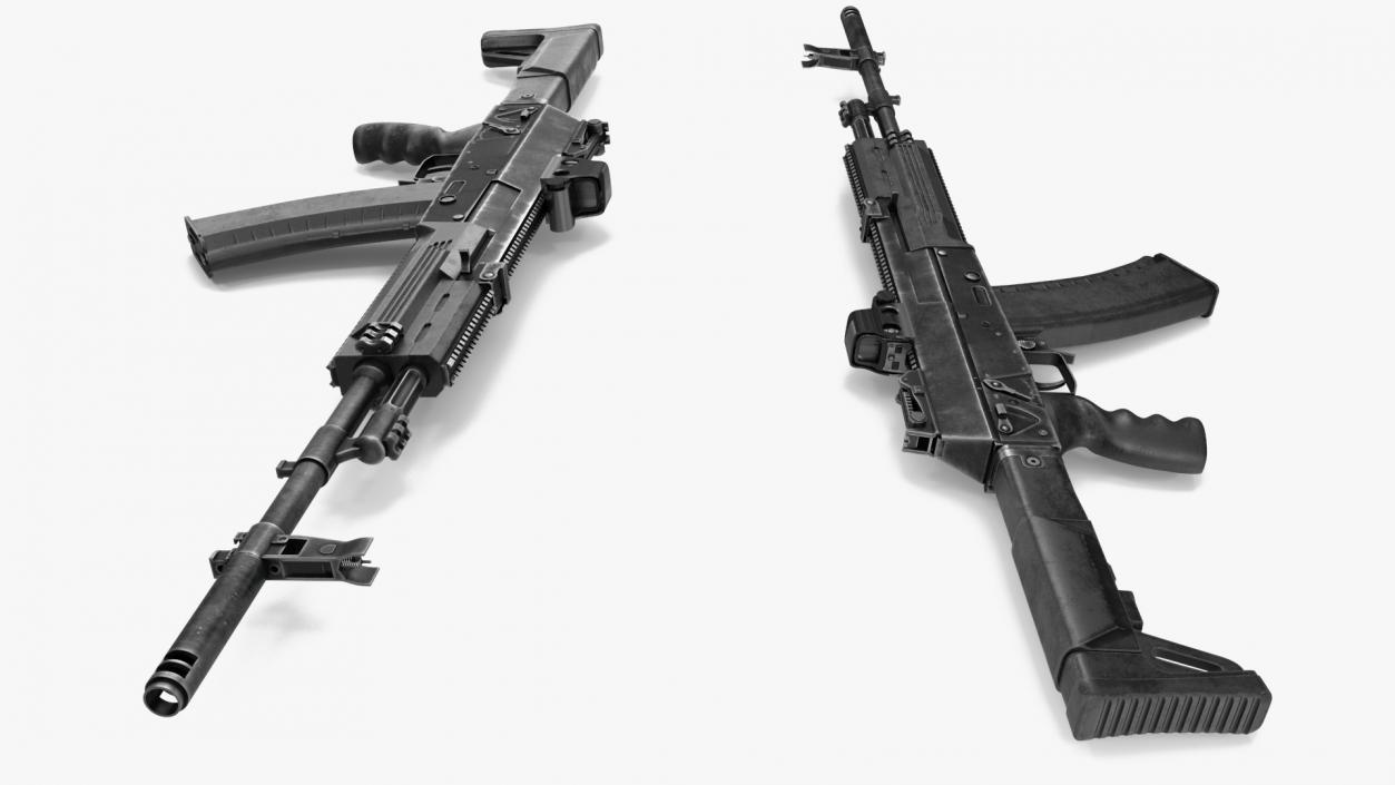 3D model AK-12 2011 Variant with Folded Stock Old