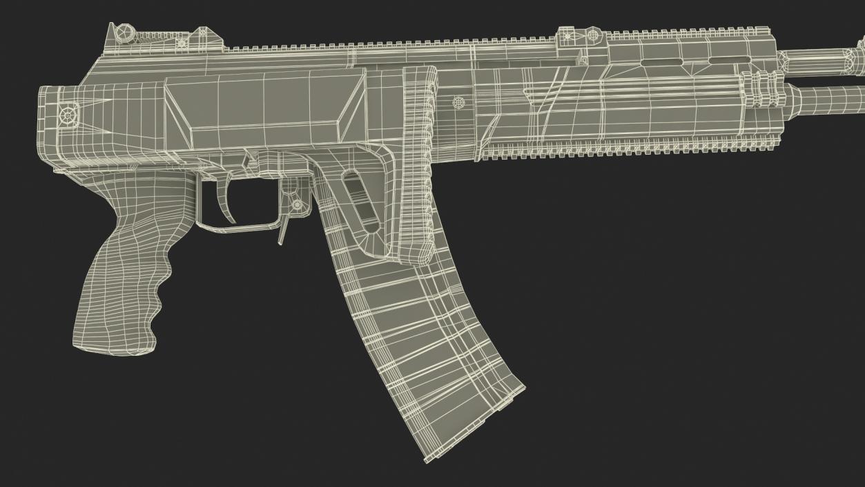 3D model AK-12 2011 Variant with Folded Stock Old