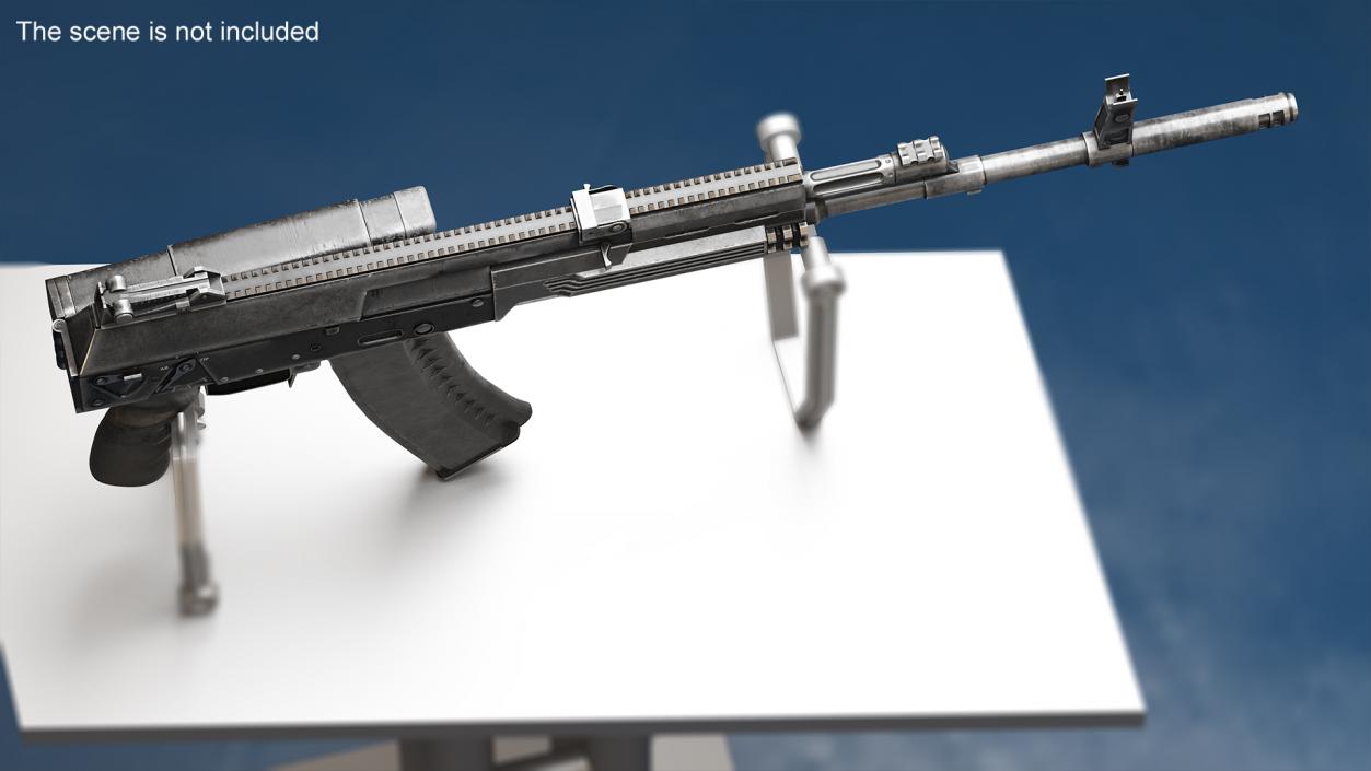 3D model AK-12 2011 Variant with Folded Stock Old