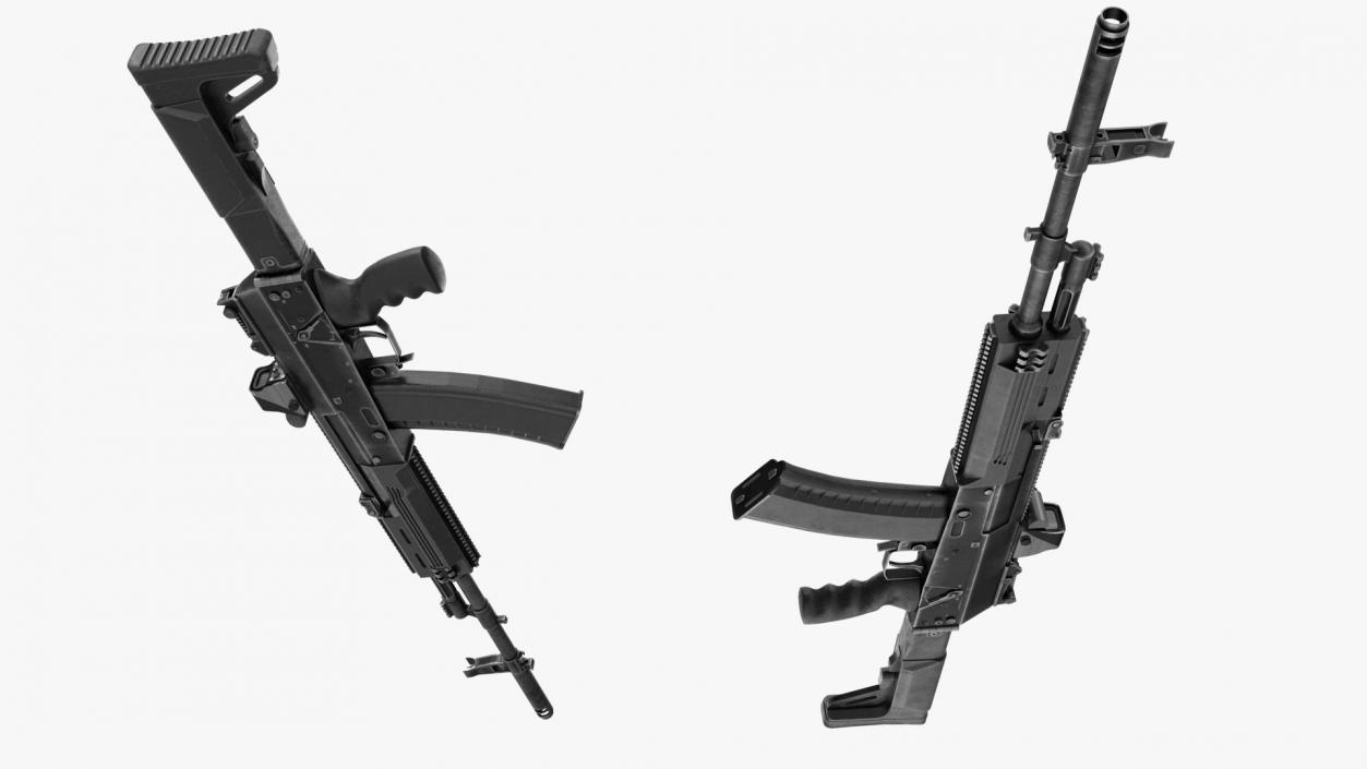 3D model AK-12 2011 Variant with Folded Stock Old