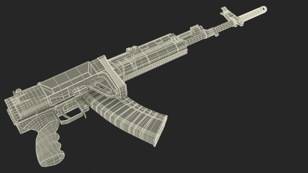 3D model AK-12 2011 Variant with Folded Stock Old