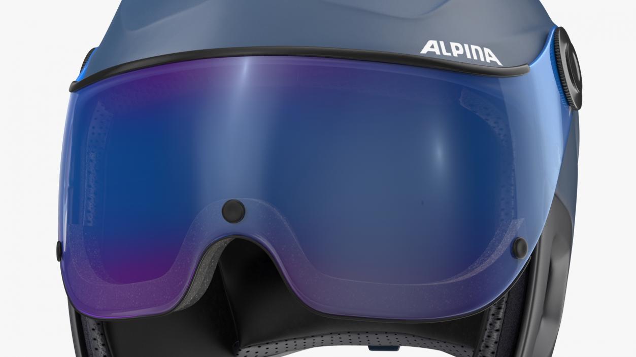 Ski Snow Helmet Alpina Blue 3D